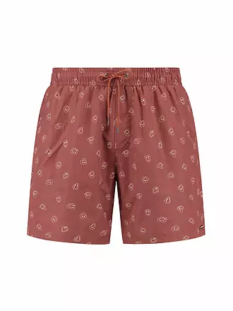 BEACHLIFE | Short de bain homme | dunkelrot